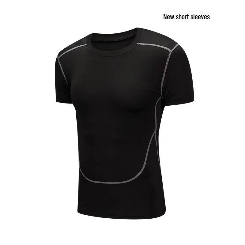Men's Quick-Dry Summer Sports T-Shirt - Elastic, Breathable, Short-Sleeve for Running & Training