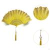 Handheld Folding Fan Pendant Decor Accessories Prop Feather for Prom