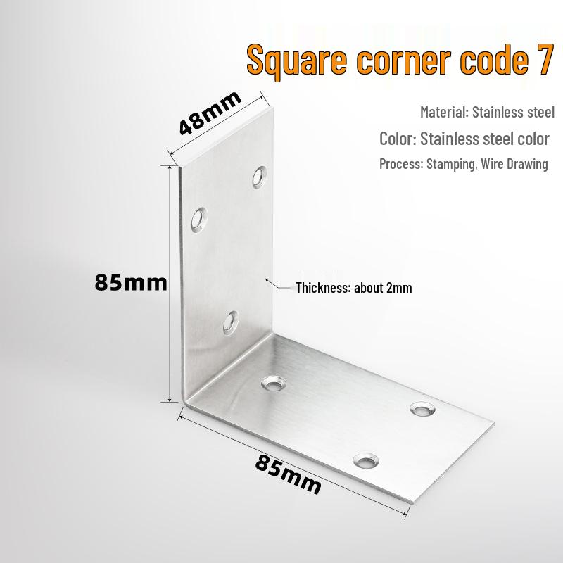 90° Thickened Stainless Steel L-Shaped Support Bracket