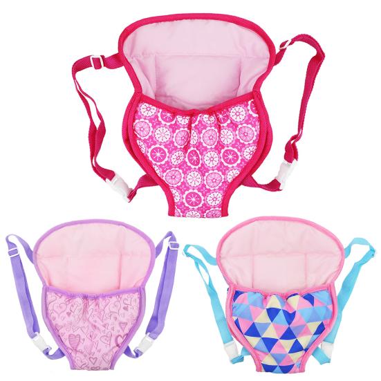 Doll Backpack Printing Doll Accessories Thick Baby Doll Carrier Backpack with Straps for 18 Inch Dolls