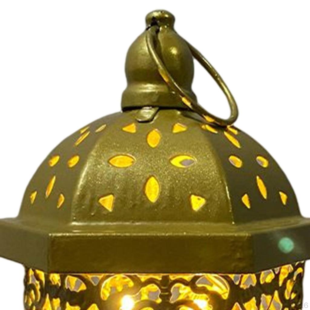Retro Style Hanging Hollow Carved Light Battery Operated Desk Lamp for Room Ornament