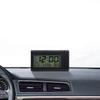 Car LCD Digital Display Clock Auto Watch Thermometer Car Ornaments Temperature Display Electronic Clock Self-Adhesive