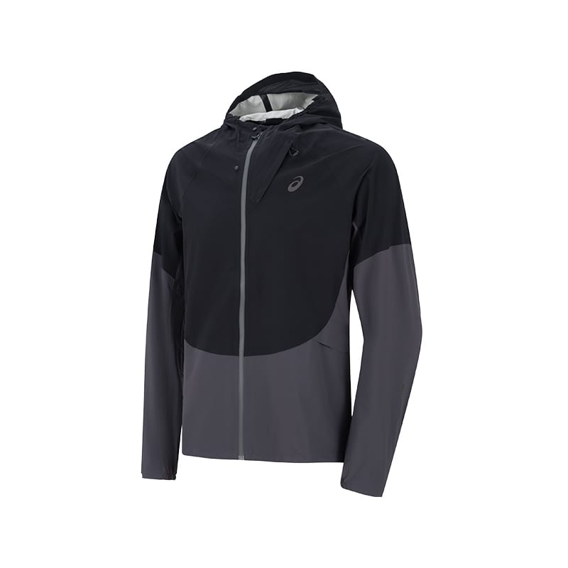 ASICS Jackets Men's Black/Gray Hooded (Non-detachable) Moderate Other 2011D435-001