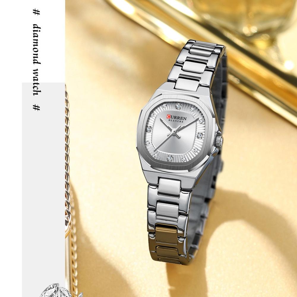 Elegant Women Wristwatch Waterproof Luminous Watch Ladies Stainless Steel Quartz Square Dial Women's Watches