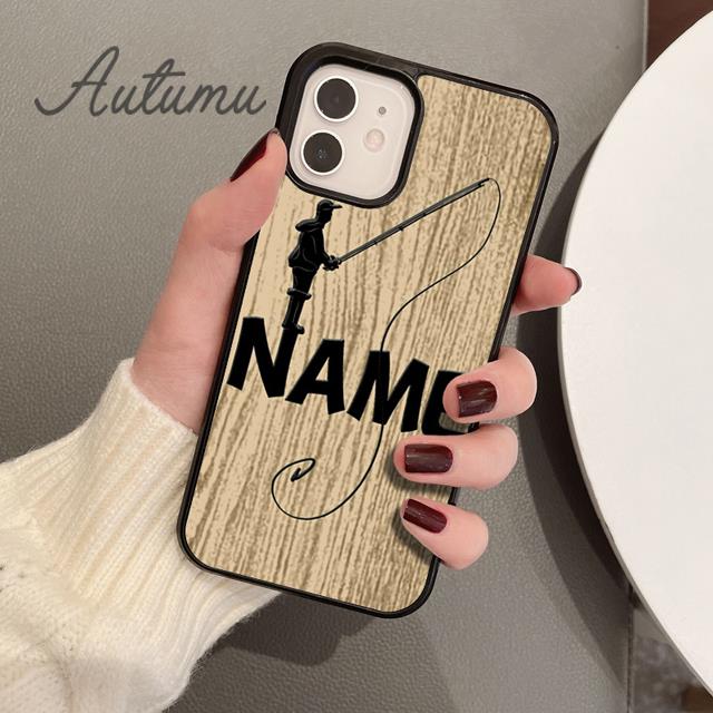 Fish Repeat Personalised Name Carp Phone Case for iPhone 17 Air 15 16 16e 11 12 13 14 Pro Max Plus Cover coque Fundas