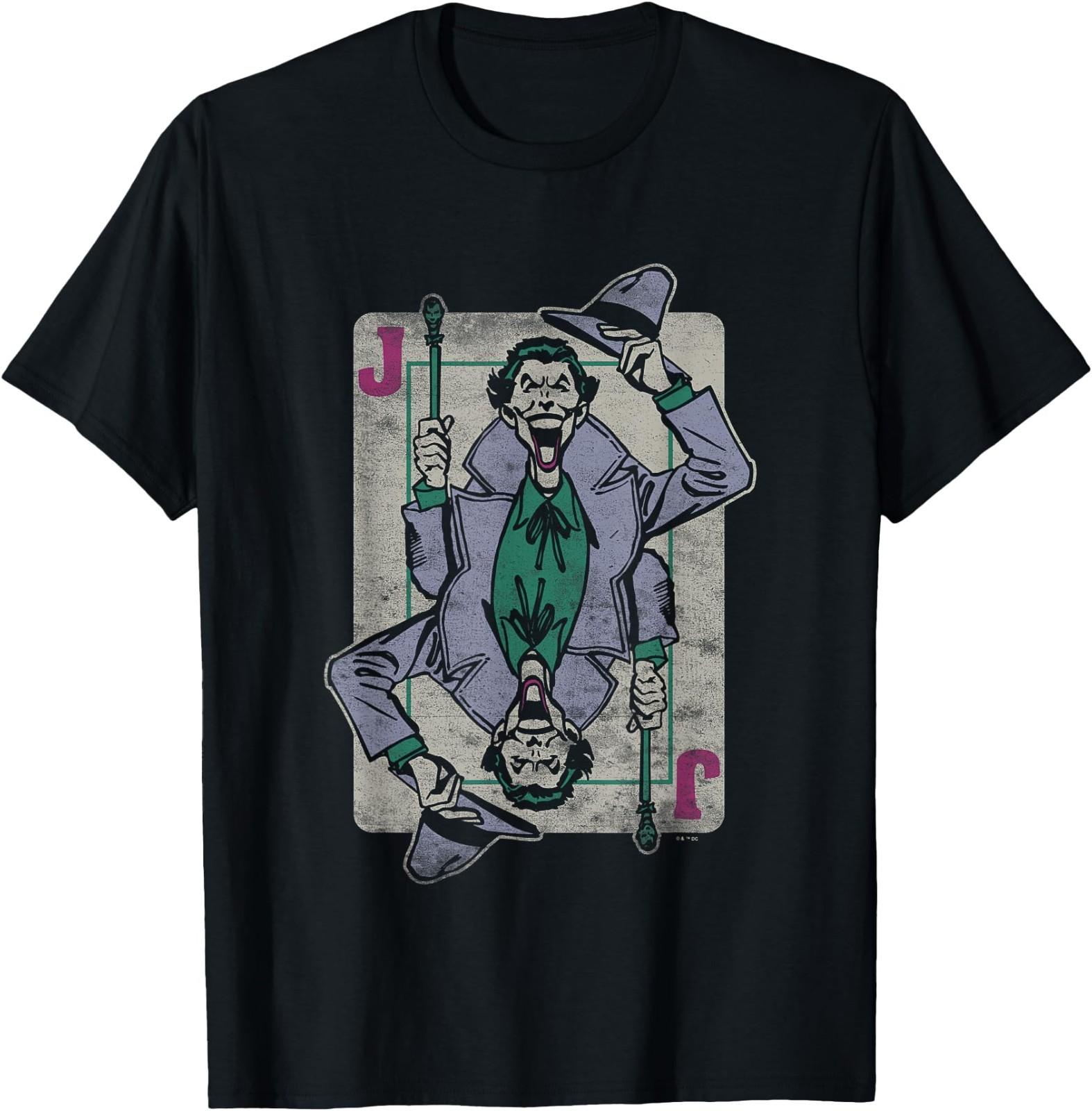DC Comics Batman The Joker Vintage Playing Card T- Unisex T-Shirt XXXXL