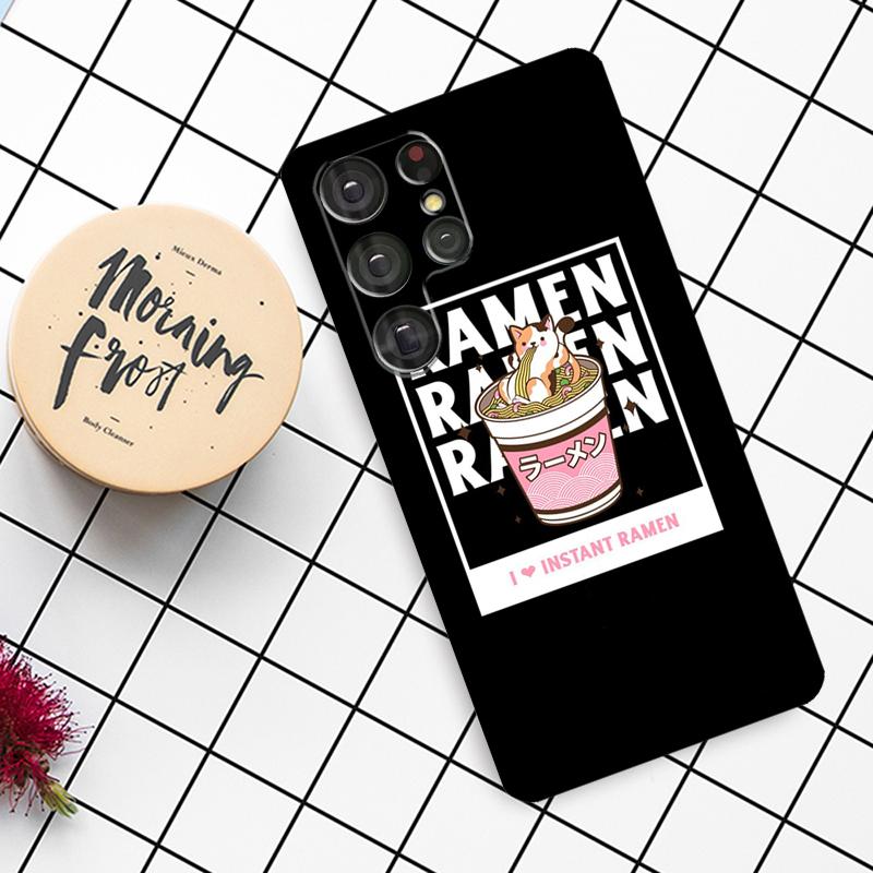 Eating Ramen Noodle Lovers Case For Samsung Galaxy S21 S22 S23 S24 S25 Ultra S9 S10 S25 Plus S25 FE S20 FE Phone Cover