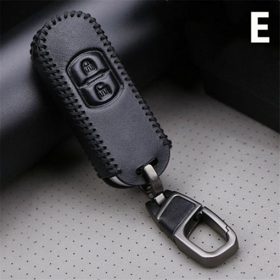 Luxury PU Leather Car Key Case Cover w/ Keychain Special For Mazda 2 3 5 CX4 LB