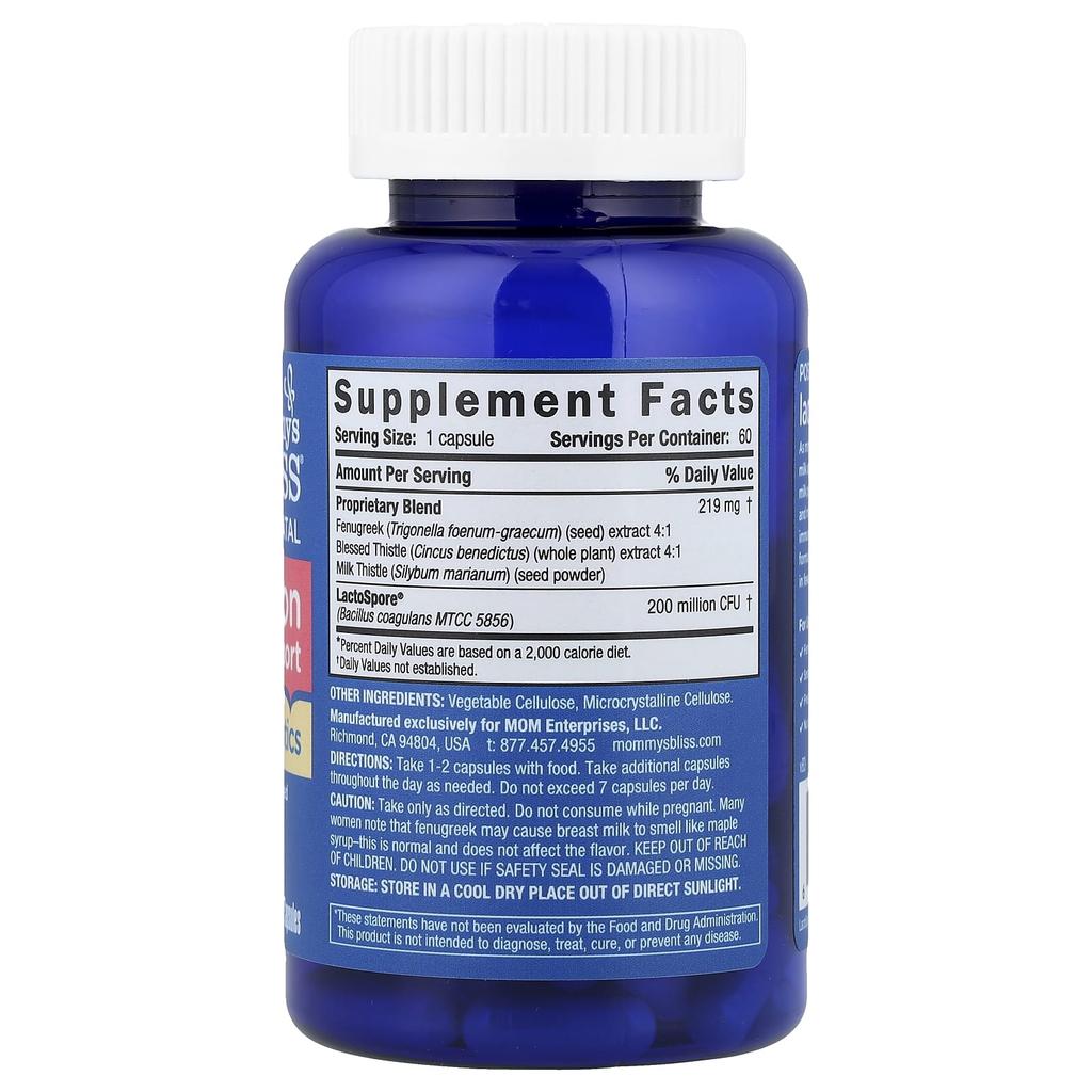 Mommy's Bliss Postpartum Breastfeeding Support, Horopa + Probiotic, 60 Capsules