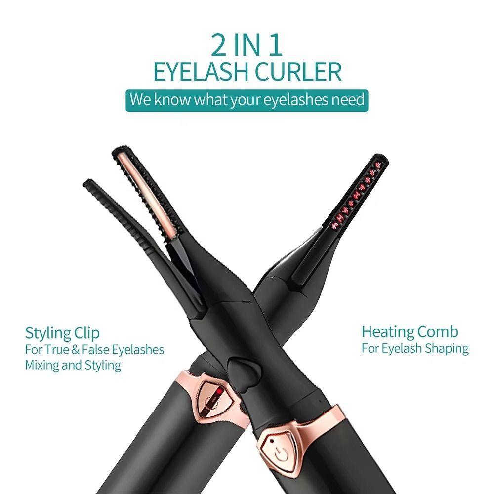 Wide Angle Heated Eyelash Curling Device Bezel-free Eyelash Clip  Beauty Tool