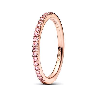 Anel Dourado com Design de Cristal Pavimentado Anéis Femininos Ouro Rosa 182999C01