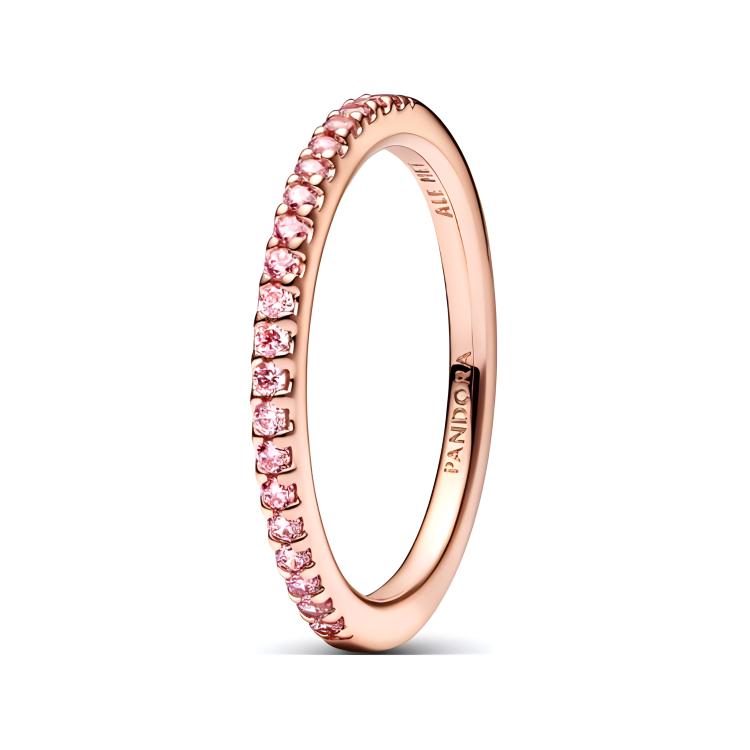 Pandora Paved Crystal Design Gold Plated Ring Women rings Rose-Gold 182999C01 Box,50