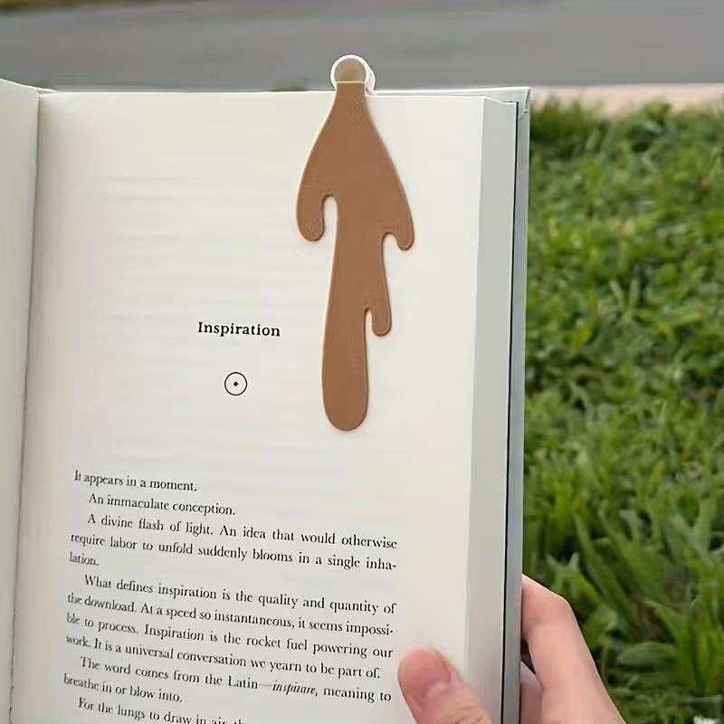 1/2pc Faux Leather Coffee Cup Bookmark – Durable, Feather-Resistant, No Power, Great for Book Lovers & Gifting