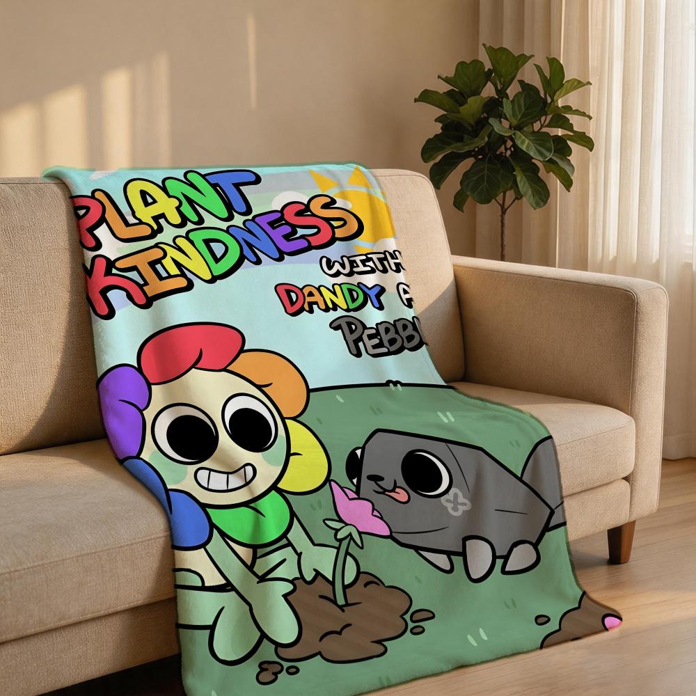 Game D-Dandy's WorldS Throw Short Plush Throw Blanket Soft Skin-Friendly Multi-Scene Home Office
