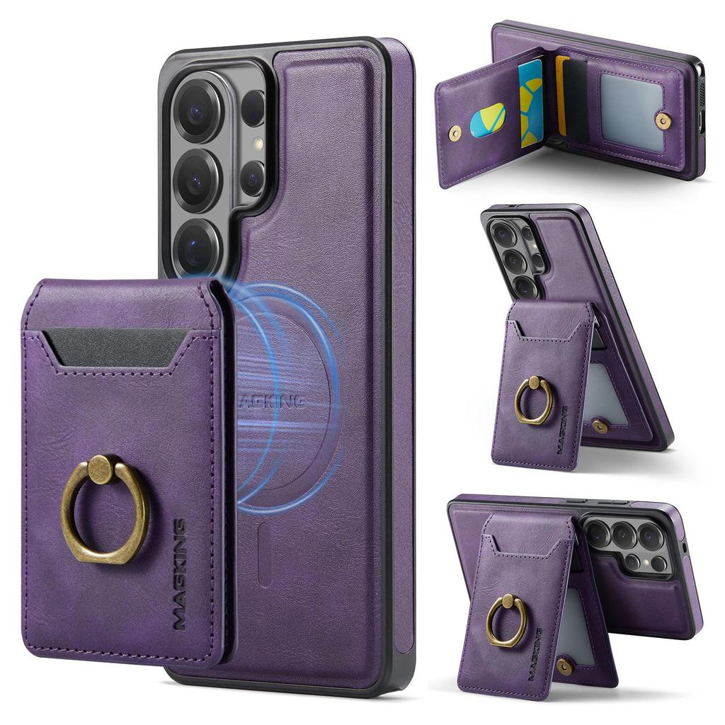 2-in-1 Removable PU Leather Wallet Case Card Slot Holder Phone Back Cover For Samsung Galaxy S26 Ultra S25 S24 Plus Protector Skins Shell