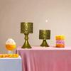 2Pcs/set Pedestal Base Iron Hollow Candle Cup Retro Design Round Candle Stands  Atmosphere Decor