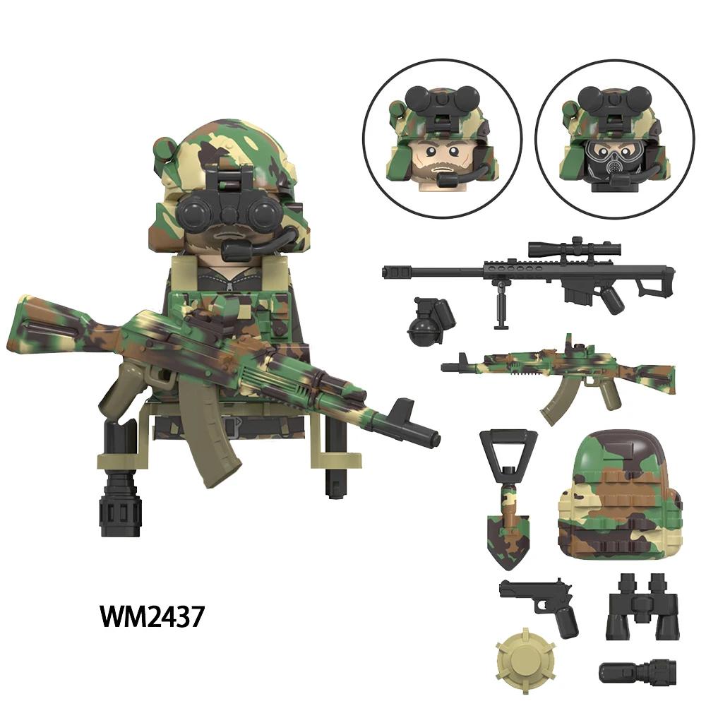 MOC Militärsoldaten Mini Anime Action-Figuren Waffen Roboter Mecha Bausteine Ziegel DIY Spielzeug für Kinder Geschenk