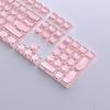 Jelly Texture Keycaps Set: Side-Engraved MDA Profile, 132 Keys, Transparent Outer Layer, Solid Color Inner Layer