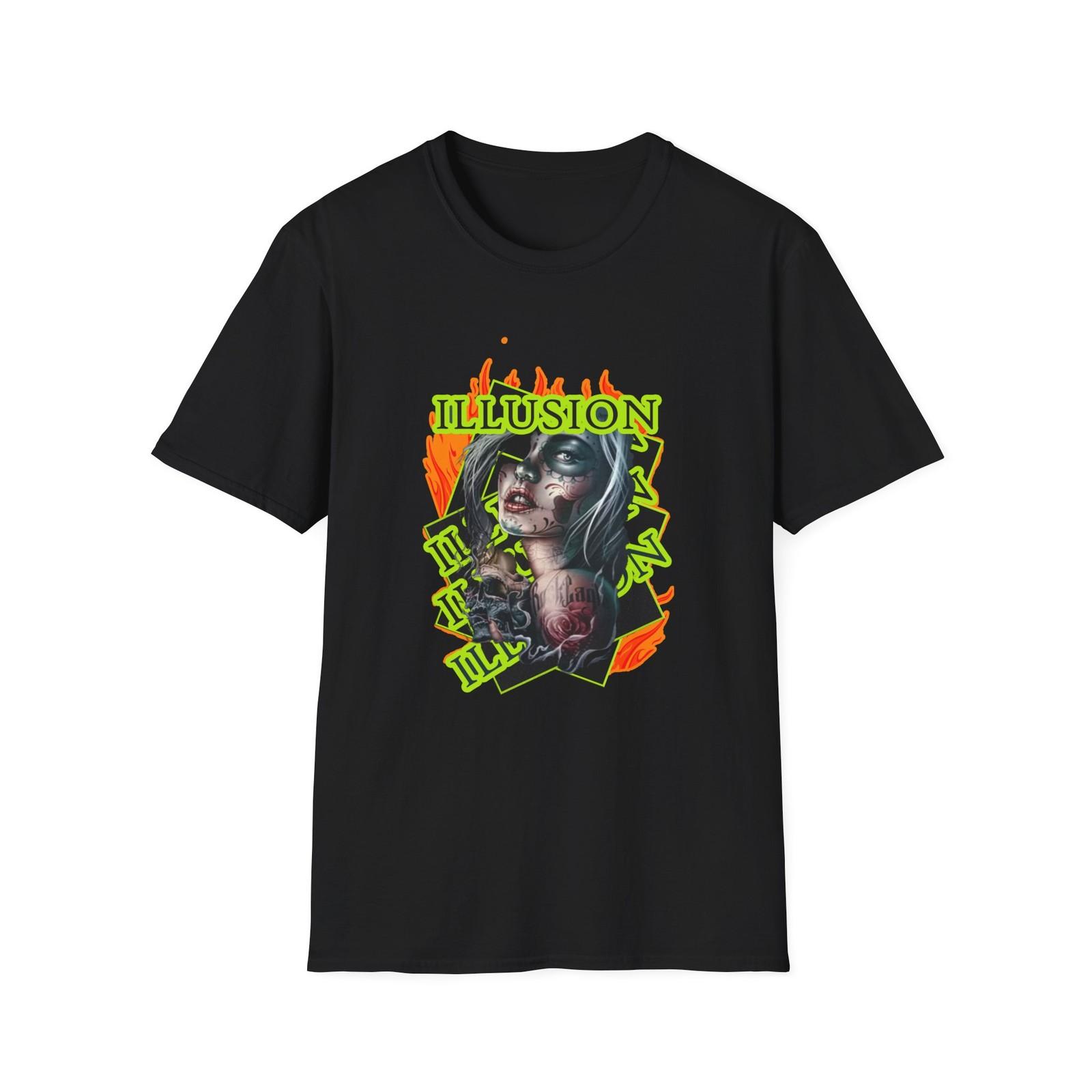 Illusion Graphic Unisex T-Shirt, Trendy Casual Wear, Unique Gift, Cool 3XL