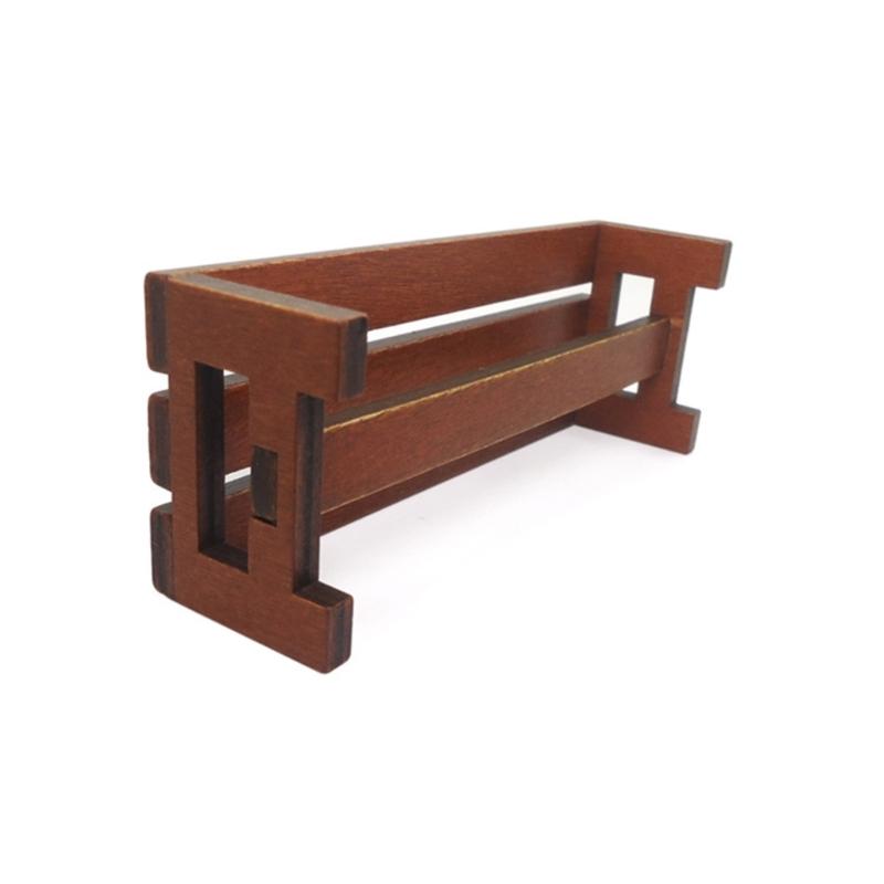 Wood Mini Benches Dollhouses Furniture Accessory Outdoor Use Safe for Children