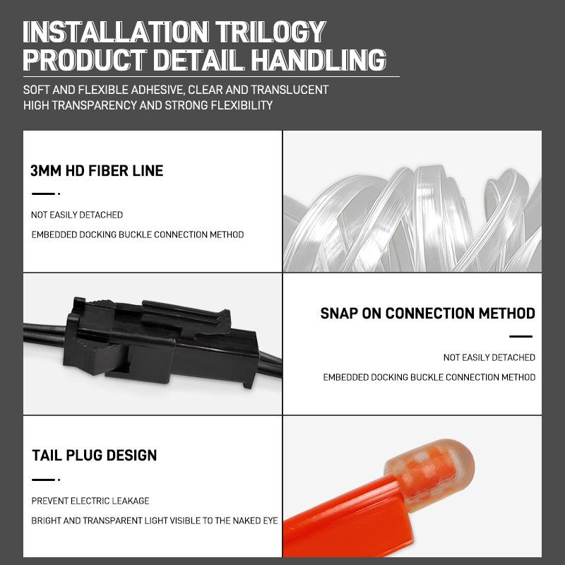 5M Flexible Neon Glow Car RGB Light Interior Led Decorative Lamp EL Wiring Neon Strip For Auto DIY USB Party Atmosphere Diode