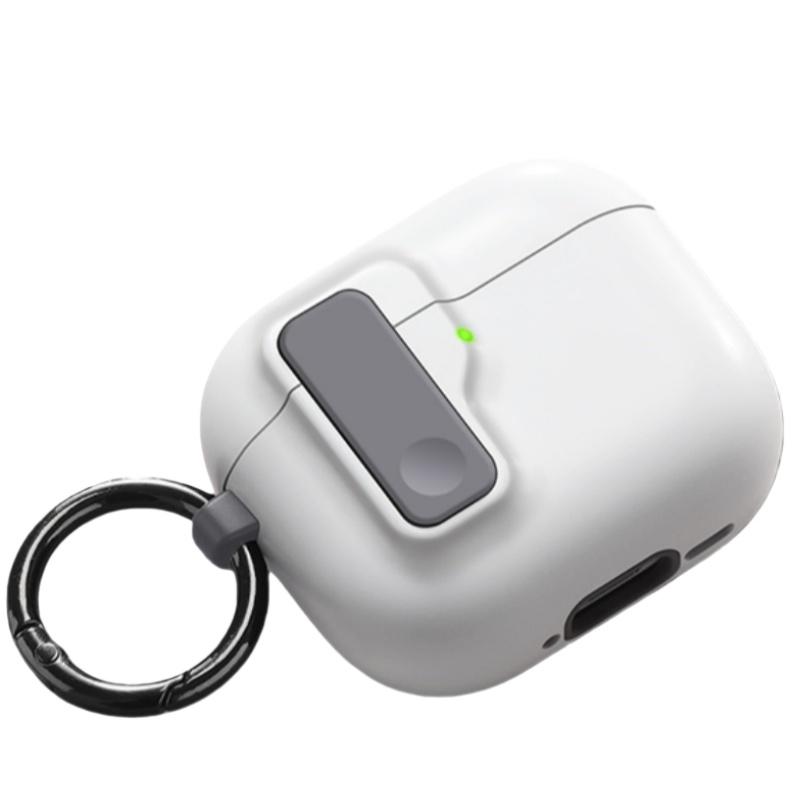 (Sandstone) New Case for Airpods 4th Generation Rugged Protection with Secure Lock for Airpods 4/Pro 2/Pro Case with Cleaner Pen