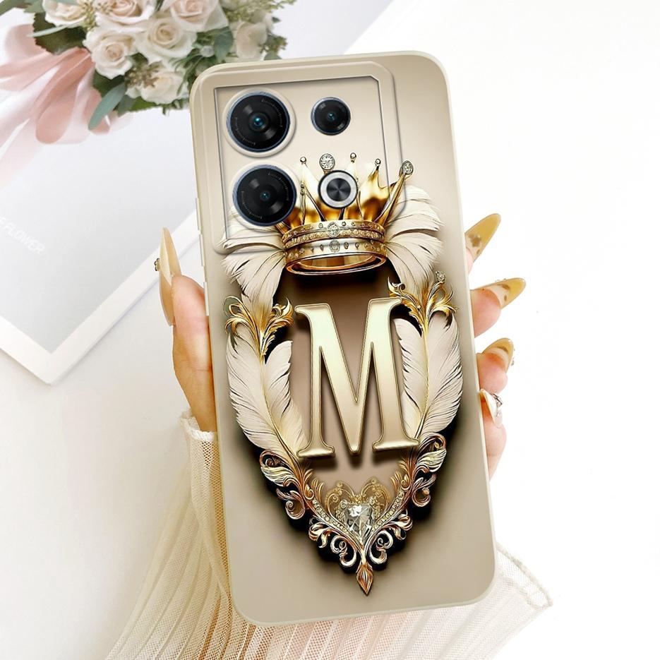 For Infinix GT 10 Pro 5G Case X6739 Cool Crown Letters Cover Soft Silicone Phone Case For Infinix GT 10 Pro GT10Pro Fundas Coque