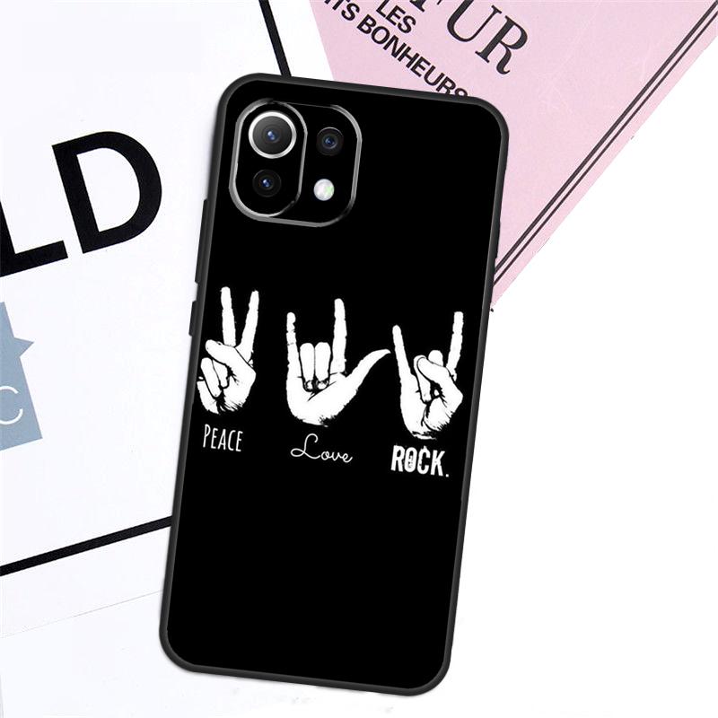 Rock Roll Skull Case For Xiaomi 17 Pro Max 14 15 Ultra 13T 15T 14T Pro POCO X7 Pro X5 X6 F5 F6 F7 F8 Cover