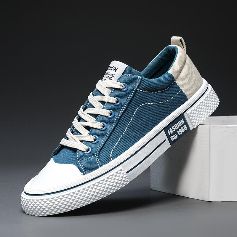 Red canvas shoes men's 2025 new summer breathable low-top niche cloth shoes boys trend sports, leisure board