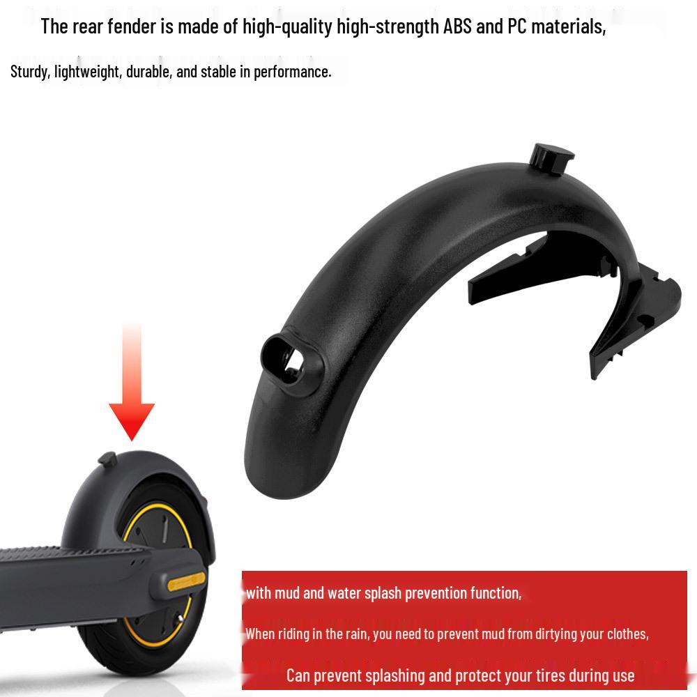 Zwart & Wit Achterspatbord Set met Achterlichthouder voor Ninebot Max G30/G30LP Elektrische Scooter