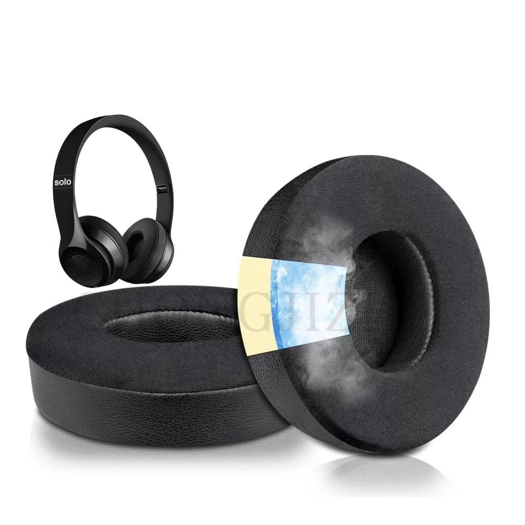 Replacement Protein skin/skin friendly cotton cloth/ Ice gel Memory sponge Earpads for Beats Solo 2 & 3 Wireless Headphones