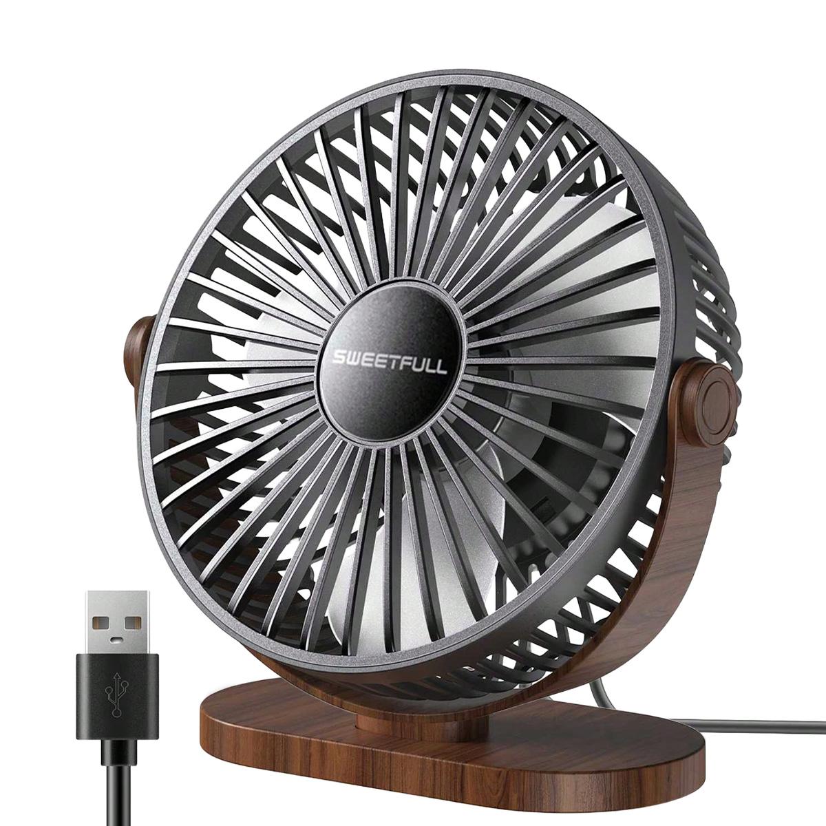 

Portable USB Fan Mute 3 Speed Adjustment Desktop Wall Mounted Mini Electric Fan For Home Office Laptop Cooling