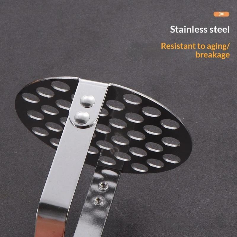 

Stainless Steel Potato Masher Fruit Vegetable Crusher Durable Easy To Clean Baby Food Kitchen Tool onesize срібний
