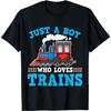 Train Birthday Just A Boy Who Loves Trains Toddler Kids T-Shirt