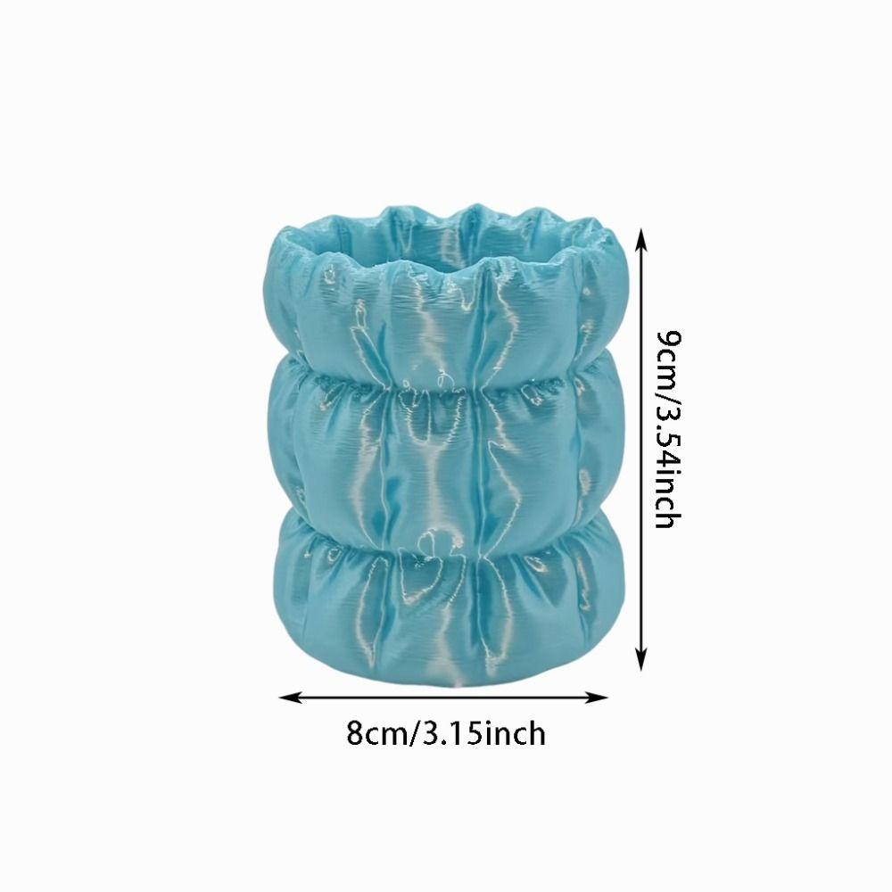 Creative 3D Printed Pen Holder Wear-Resistant Smooth Pen Stand Imitation Silk Thick Durable Makeup Brush Holder Desktop Use