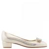 Metallic Pumps Ladies Vara Bow Gold