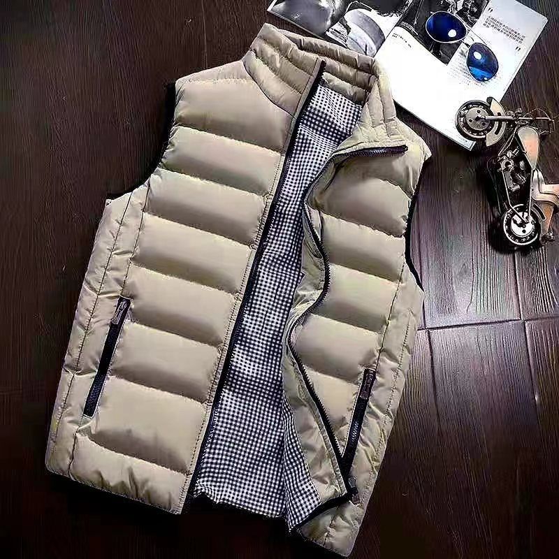 Men Vest Windproof Vest Men Jacket Sleeveless Vest Winter Jacket Casual Coat Men Cotton Warm Thicken Waistcoat Thick Gilet