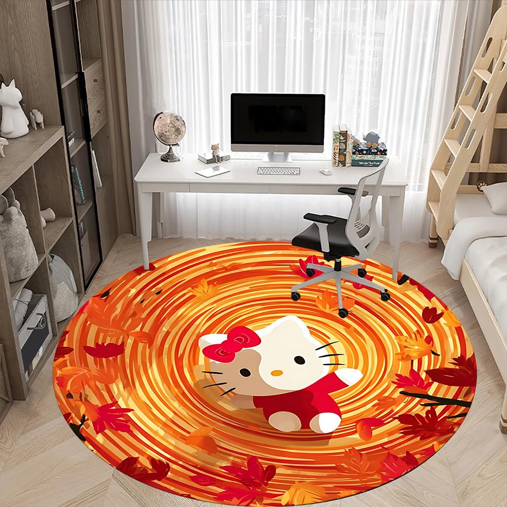 1pc Hello Kitty Chair Carpet for Office Non-Slip,Machine Washable Rug for Office, Room - Holiday Decor - Machine Made yy251017291