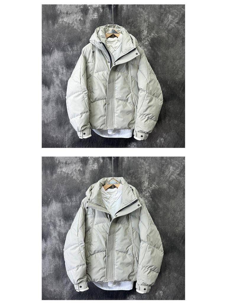 Herren Modische Verdickte Daunen-Pufferjacke mit Kapuze - Winterwärme mit Hochwertigen Weißen Entendaunen