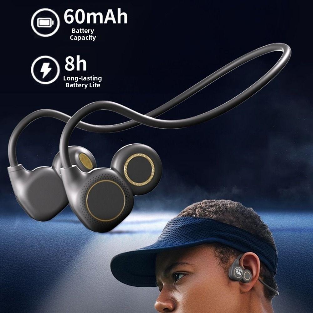 LED Digital Display Wireless Earbuds Neckband Built In Microphone Sport Headset  Karaoke Singing
