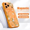 Black-white Peony Floral Pattern Case For iPhone 17 Pro Max Magnetic For Magsafe Hybrid Slim Matte Cover For iPhone 16 15 14 13 Pro Max