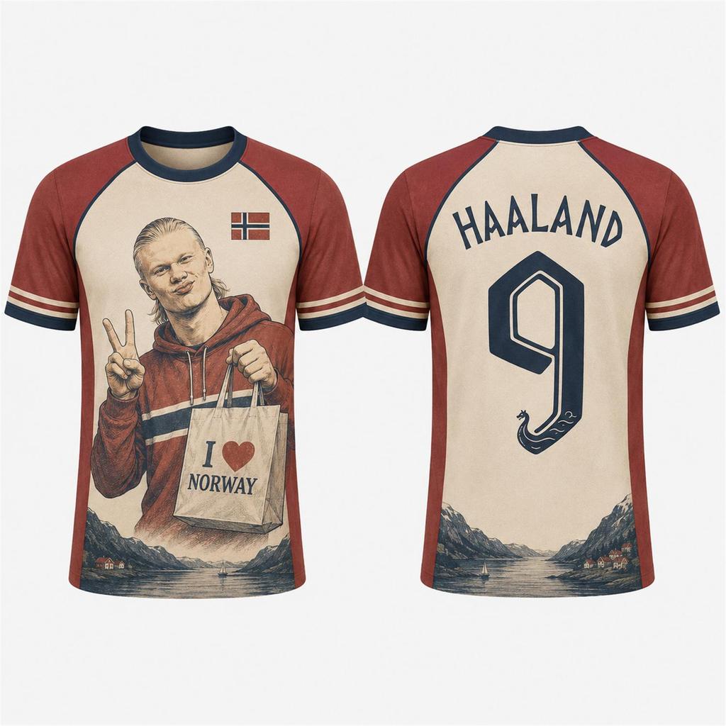 Maglia da Calcio Commemorativa Haaland da Uomo/Bambino - per Allenamento, Corsa e Tutti gli Sport
