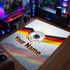 Crystal Velvet Rug Germany National Football Team Print Custom Name Text Floor Mat Home Decor