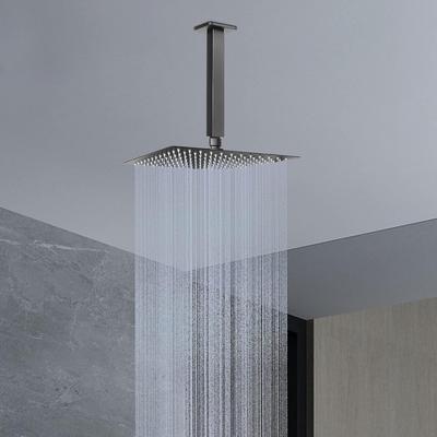 Bourdillat Ceiling Mounted Shower Arm, Rain Shower Head Square Extension Arm Stainless Steel Ceiling Mount Shower Extender
