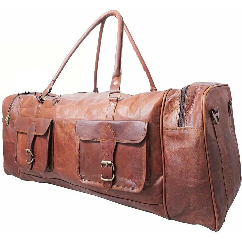 Reisetasche aus Leder, Wochenend-Übernachtungstasche für Herren, geeignet für Gepäcktaschen