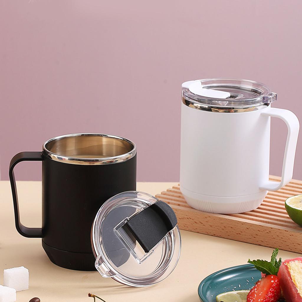 Kaffeebecher 460ml 304 Edelstahl-Innenfutter Auslaufsicher Elegant Tragbarer Becher für Outdoor-Aktivitäten