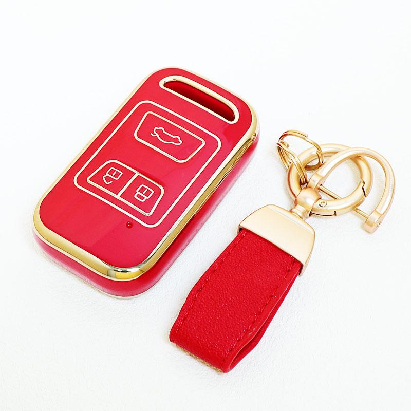 Auto For Cheri Tiggo 8 Keyless Holder Shell Soft TPU Car Key Case Cover Protect For Chery Tiggo 3 5X 4 8 Glx 7 2019 2020 Arrizo