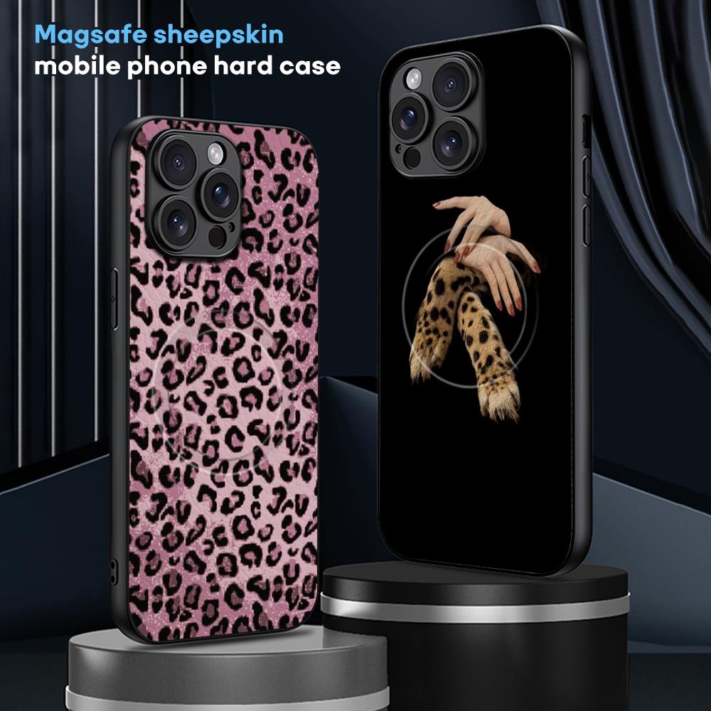 Super fashion Leopard pattern Phone Case For iPhone 17 16 15 14 13 12 11 Plus Pro Max  High-end Luxury Magsafe Sheepskin