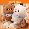 Cute Scarf Lace Pomeranian Plush Doll Children Companion Toy For Decor Room