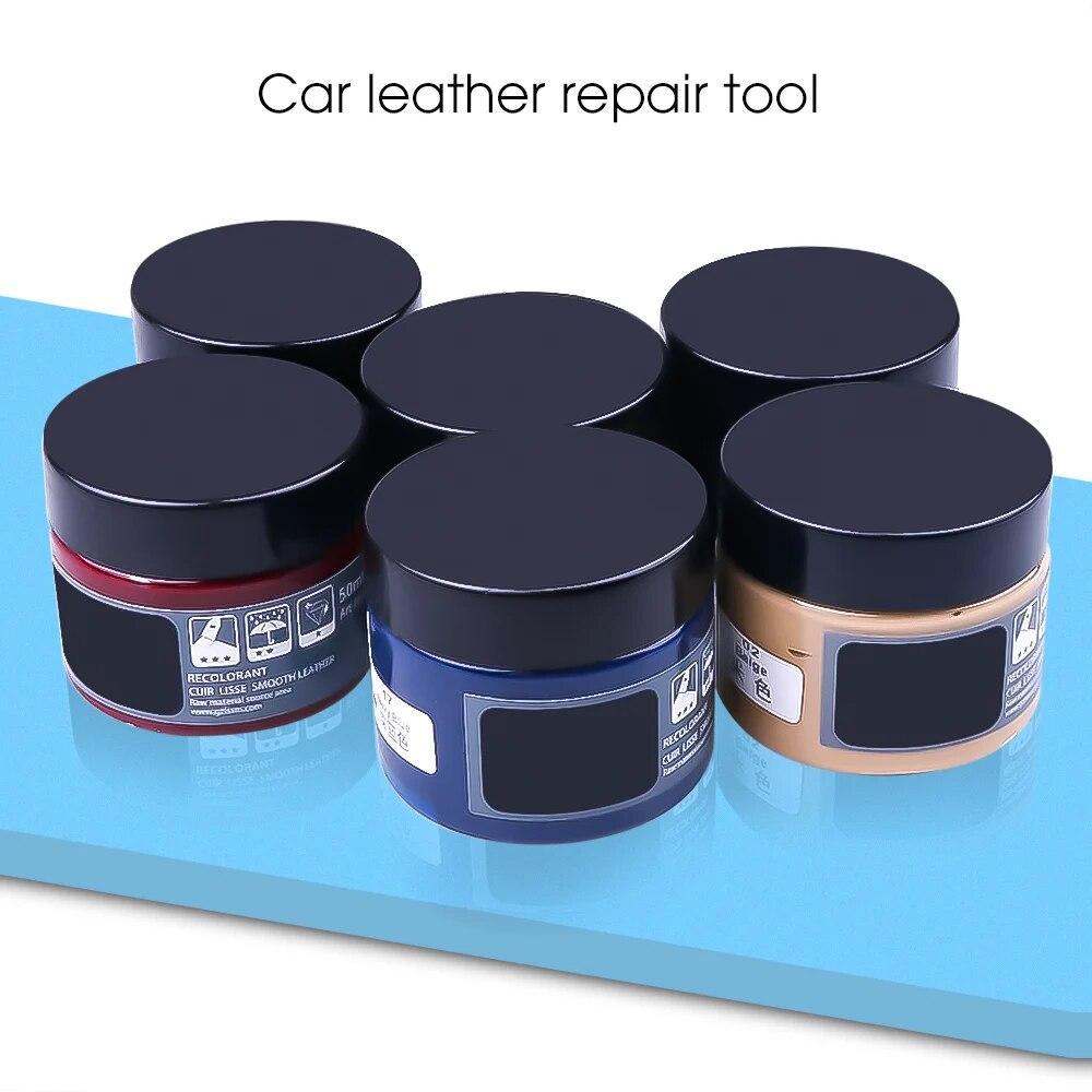 50ml zestaw kremów do naprawy skóry buty fotelik samochodowy Sofa płaszcze otwory Scratch Crack Restore naprawa kolor zestaw do pielęgnacji samochodu płynna skóra odnawianie skóry narzędzie do naprawy